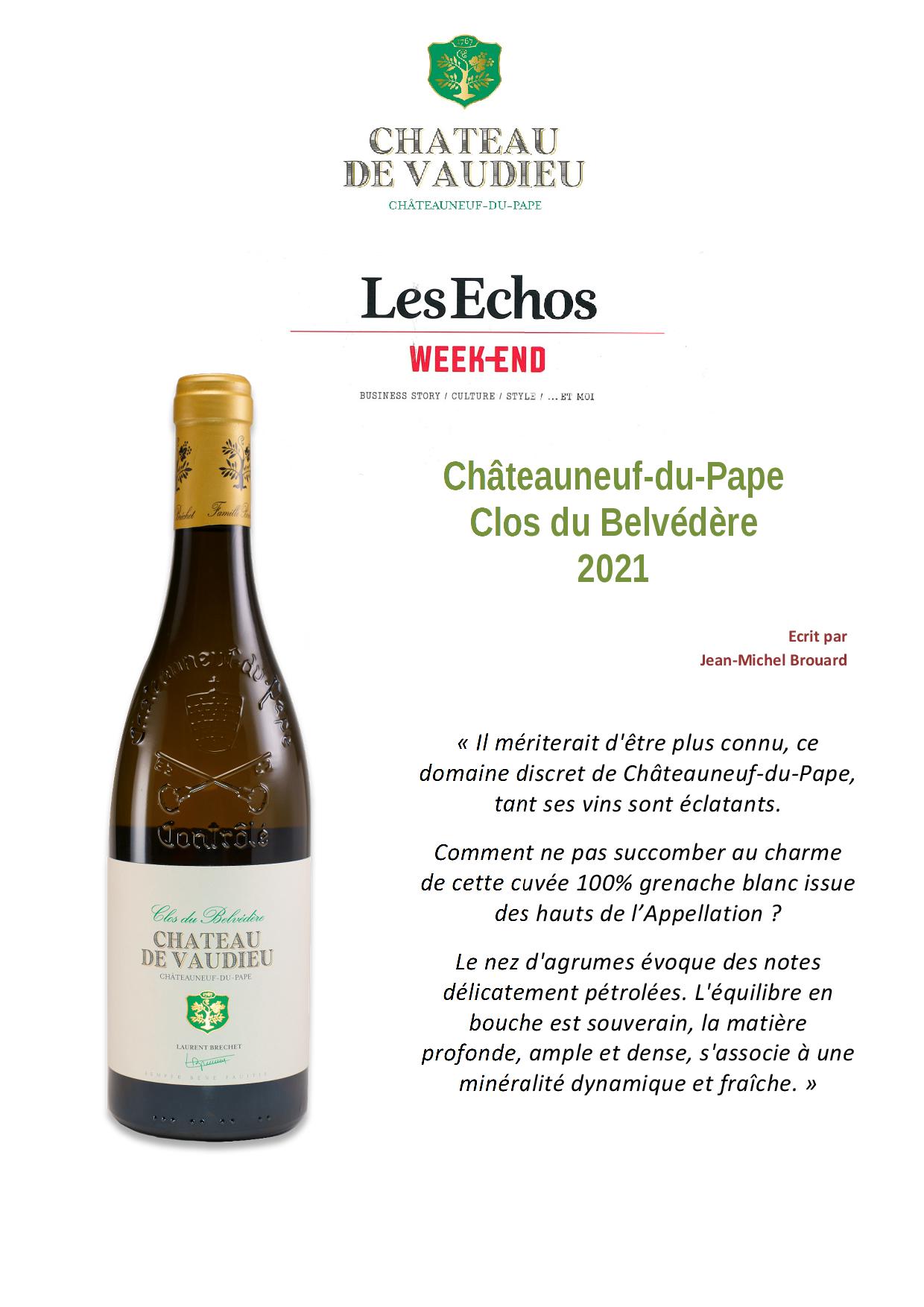 Les ECHOS WEEK-END